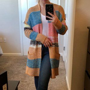 Free People Women's Striped Oversized Cardigan